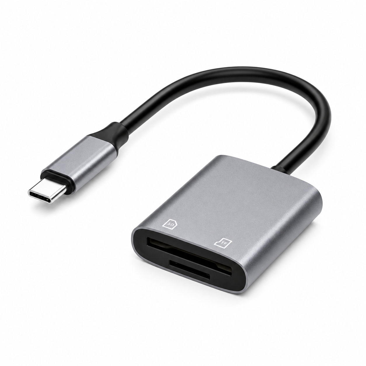 바라보고 USB C SD TF 카드리더기 OTG 2in1 메모리카드 C타입 2.0 리더기 - 그레이 - 상세 이미지 3