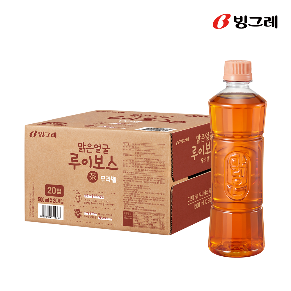 [500원 적립] 빙그레 맑은얼굴 루이보스 500ml 40개입 - 상세 이미지 4