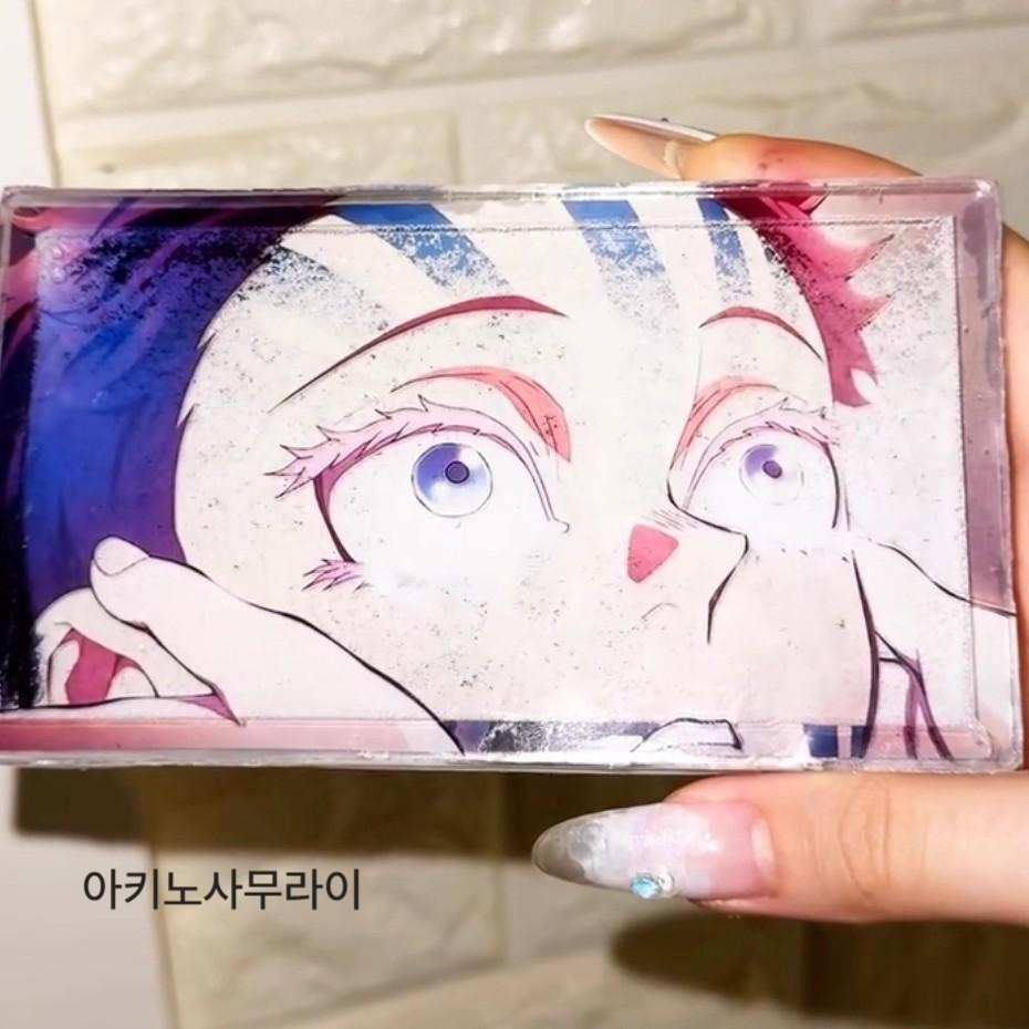 귀멸의 칼날 퀵샌드 카드 아카자 액자 팬픽션 변신 하쿠지 인테리어 장식 소품 귀칼 아카자 퀵샌드 1개 - 상세 이미지 3