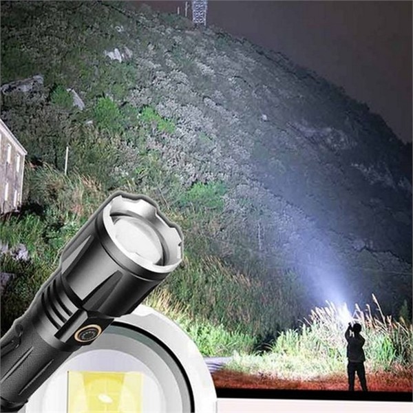 강력 고휘도 충전 손전등 휴대용 야외용 led 후레쉬 해루질 - 상품 이미지