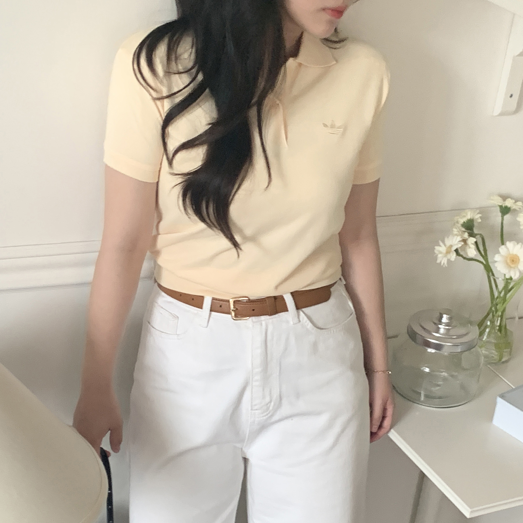 아디다스 PK 폴로 반팔 카라티 여자 골프 티셔츠 - 상세 이미지 5