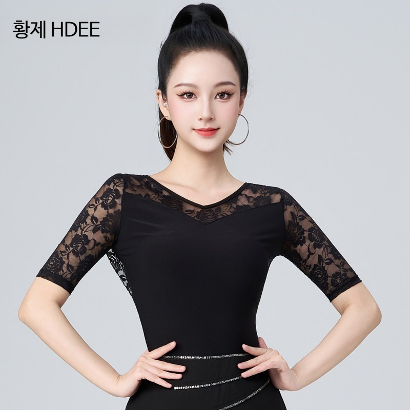 여성 라인 댄스복 모던 사교 스포츠 라틴 댄스의상 연습복 - 상품 이미지