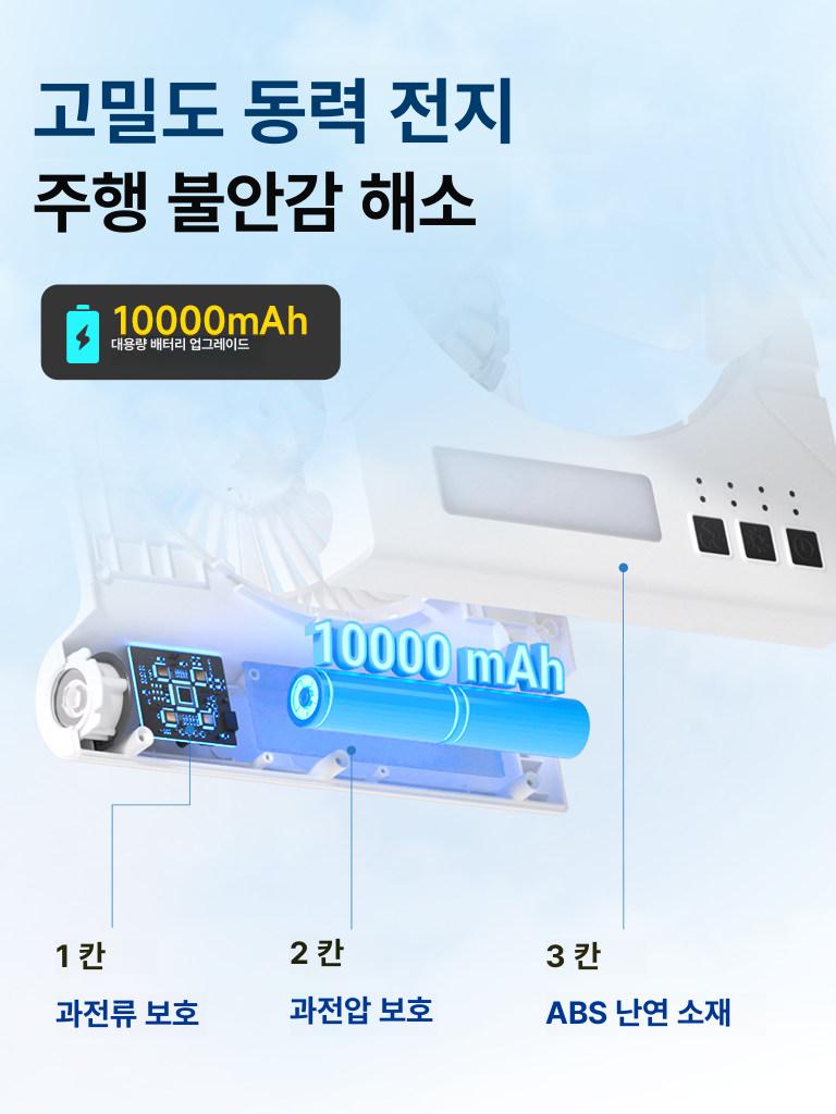 태양광 충전식 신형 차량용 휴대용 미니 usb 데스크탑 캠핑 사무실 광USB 듀얼 충전 대형 팬 - 상세 이미지 4