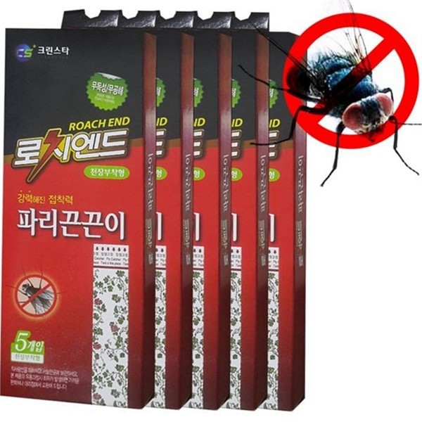 끈끈이 5매팩5개 벌레 해충 끈끈이 초파리 날벌레 모기 - 상세 이미지 2