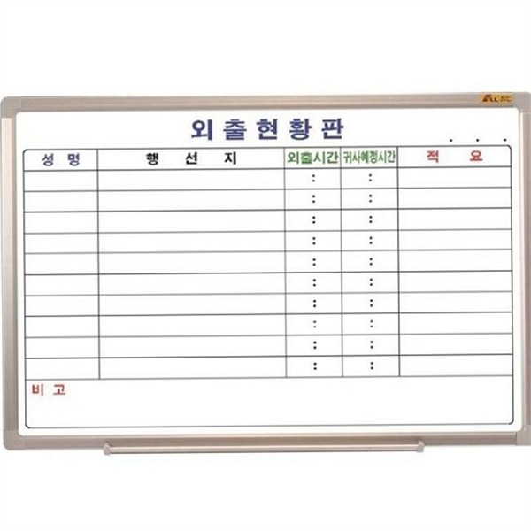 벽걸이 외출 현황판 알루미늄 보드 업무용 사무실 자석 일정 - 상품 이미지