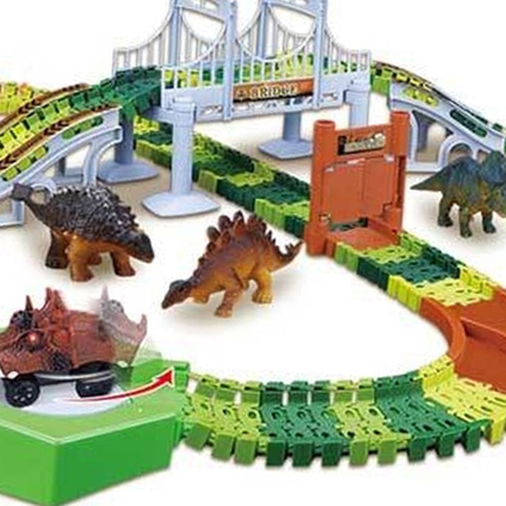 다이노파크트랙조립기차놀이 매직트랙공간지각레일카 공룡피규어상상력발달공룡기차 - 상품 이미지