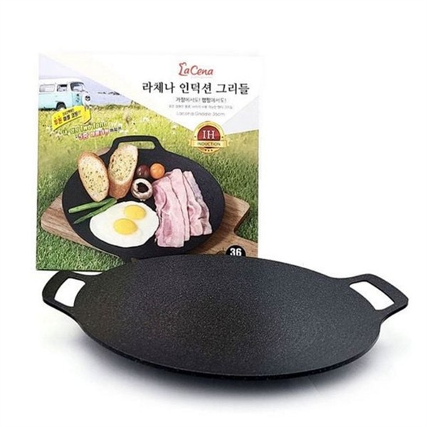 알루미늄 캠핑용 인덕션 구이 팬 36cm 구이용 캠핑용 인덕션 불판 - 상품 이미지