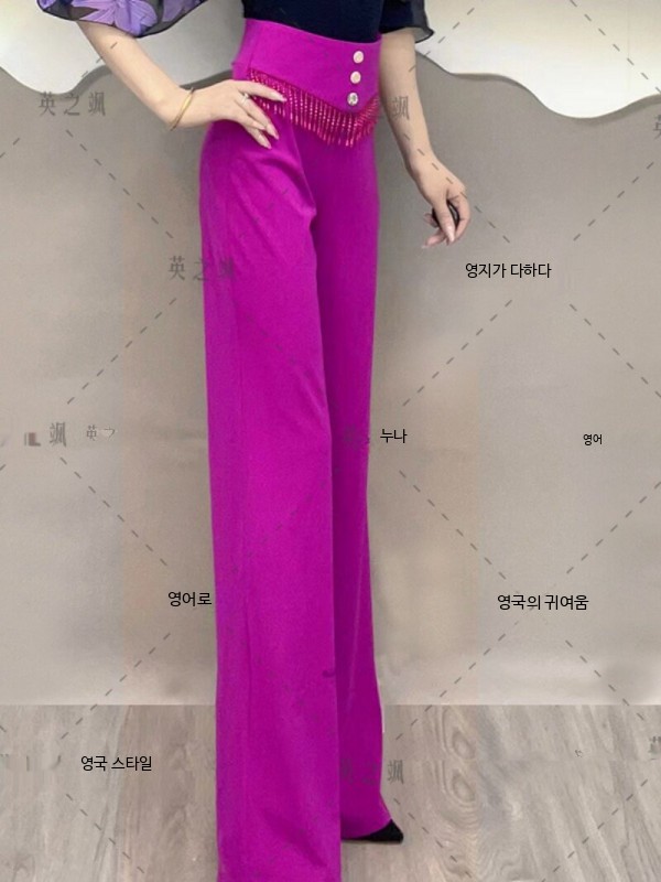 라인댄스바지 여성 사교댄스 줌바 라틴 댄스팬츠 공연 의상 - 상세 이미지 3