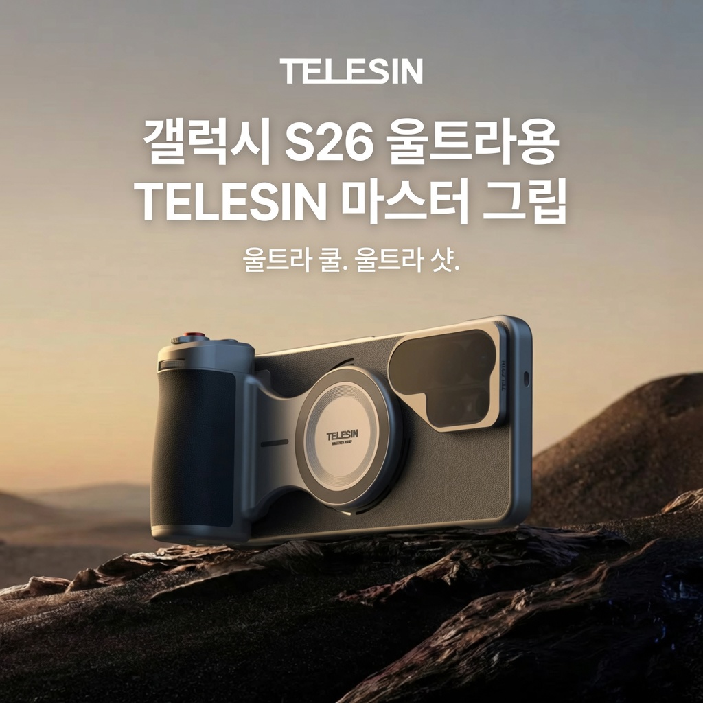 텔레신 갤럭시 S26 울트라 마그네틱 카메라 그립 3200mAh 촬영키트 ND16 필라이트 - 상세 이미지 2