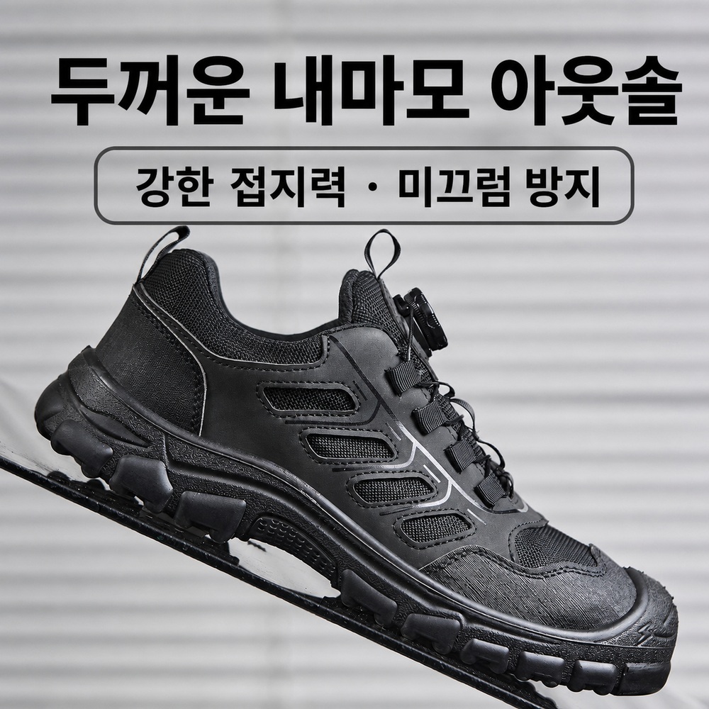남성 다이얼 안전화 경량 통기성 저목 작업화 - 상세 이미지 3