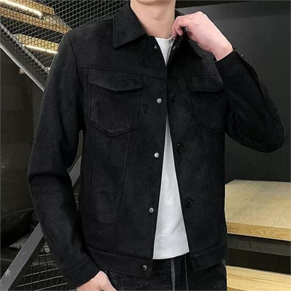 데일리 남성 스웨이드 자켓 캐주얼 남성 트러커 자켓 레귤러핏 아우터 - 상품 이미지