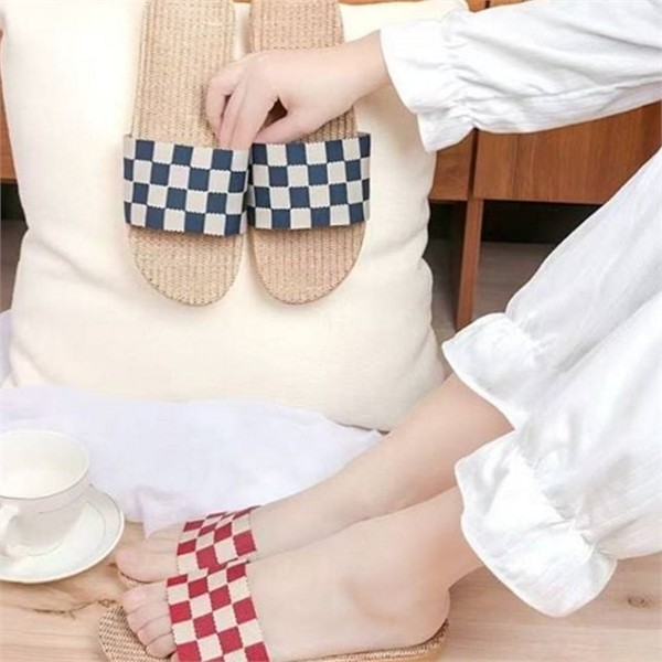 소프트 사계절 린넨 슬리퍼 모던 남성 여성 실내화 거실화 - 상품 이미지