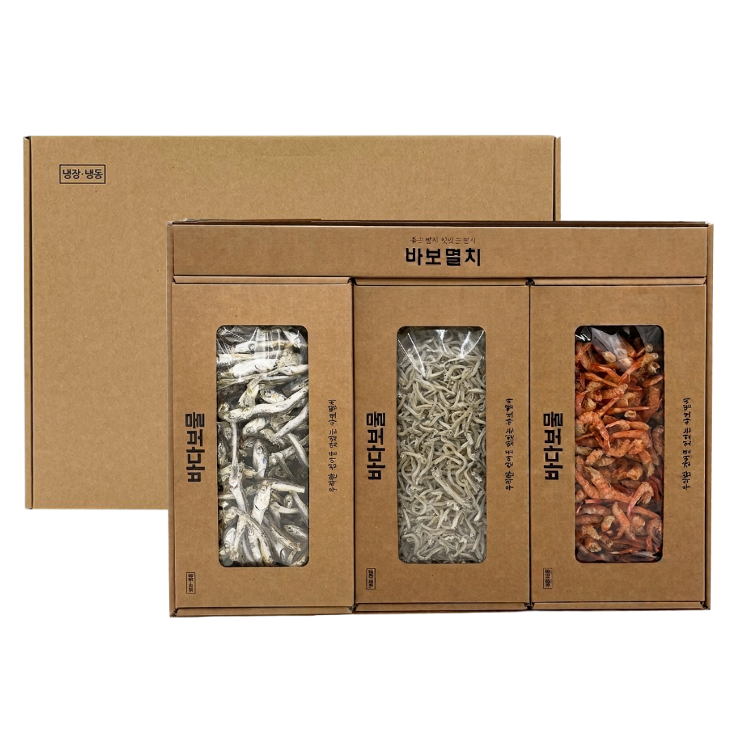 고급 멸치 꽃새우 3종 선물세트 명절선물 - 상품 이미지