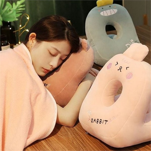 푹신한 낮잠 쿠션 귀여운 동물 낮잠 쿠션 소프트 베개 - 상품 이미지