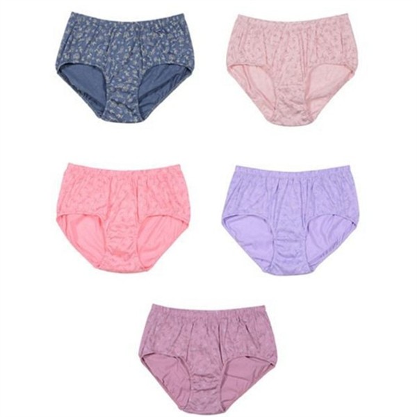 부드러운 여성 순면 팬티 5매입 편안한 여성 맥시 팬티 데일리 - 상품 이미지