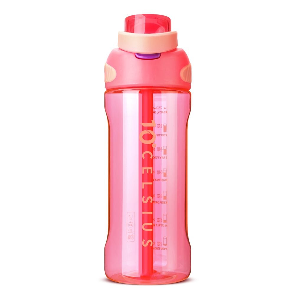 눈금 물병 스포츠 빨대 물통 원터치 산책 운동 보틀 750ml - 상세 이미지 4