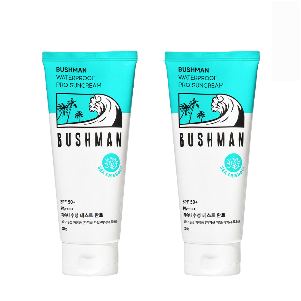 부쉬맨 워터프루프 프로 선크림 SPF50+ PA++++ 150ml, 2개 상품 이미지