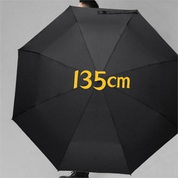 튼튼한 3단 자동 우산 135cm 바람막이 초대형 자동 우산 남성 - 상품 이미지