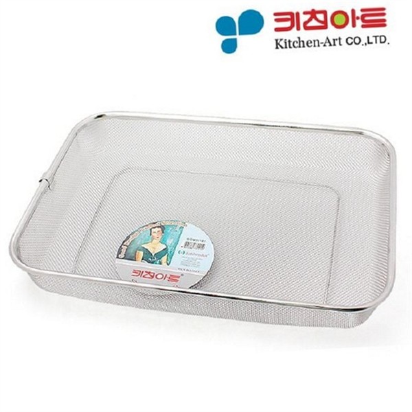 싱크대 스텐 채반 1호 사각 주방 채반 음식물 물빠짐 야채 - 상세 이미지 2