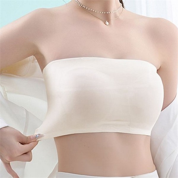 논슬립 여성 튜브 탑 브라 심리스 여성 누디 브라 노와이어 - 상품 이미지