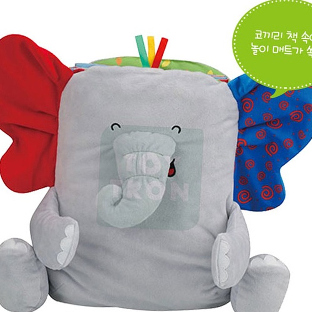 오감자극헝겊책 영아발달유아매트 코끼리디자인오감발달놀이매트 - 상품 이미지