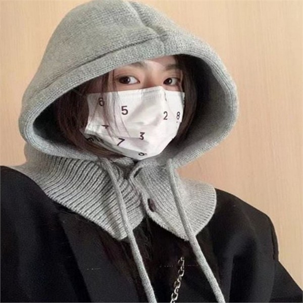 후드 여성 바라클라바 워머 여성 니트 바라클라바 방한 겨울 모자 - 상품 이미지