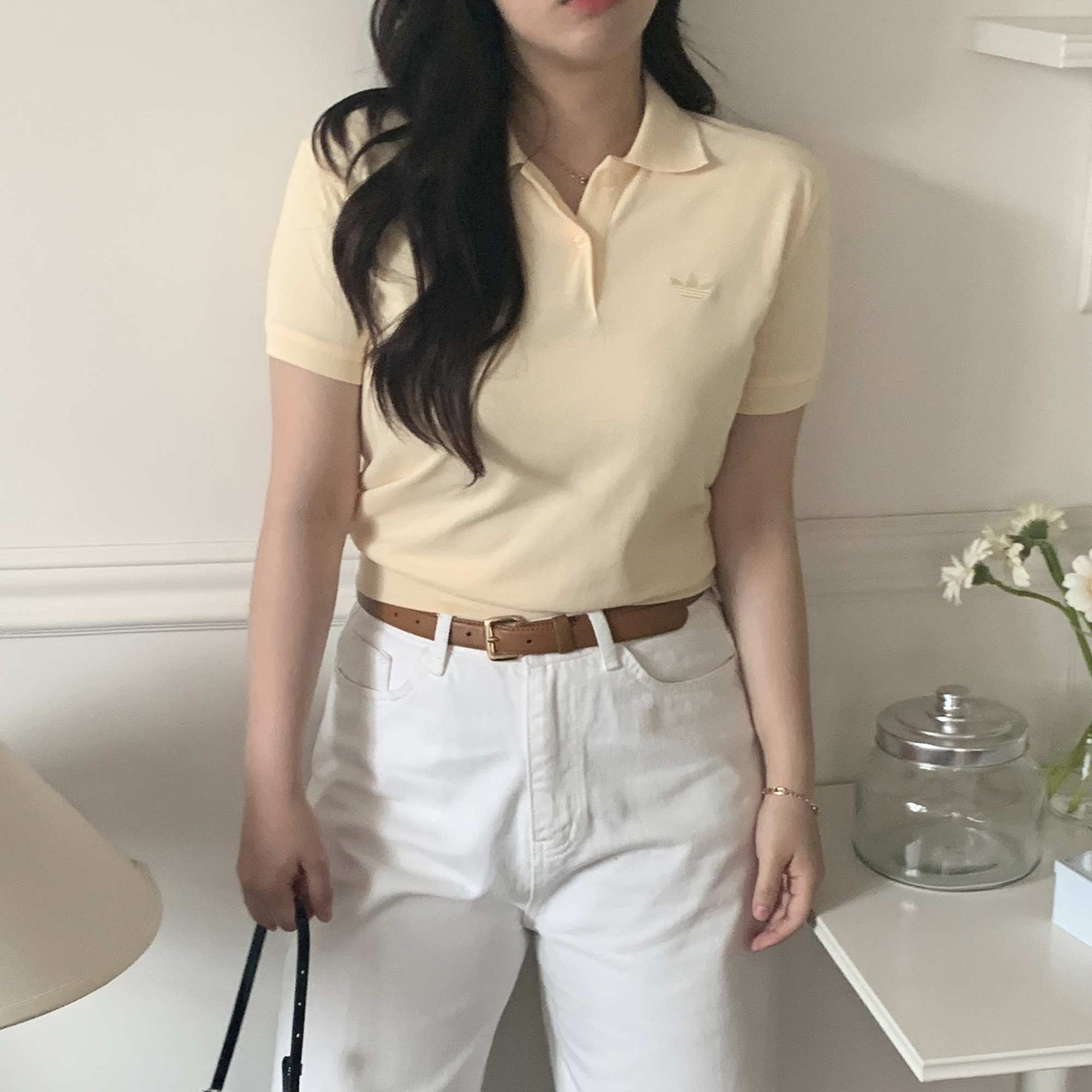 아디다스 PK 폴로 반팔 카라티 여자 골프 티셔츠 - 상세 이미지 4