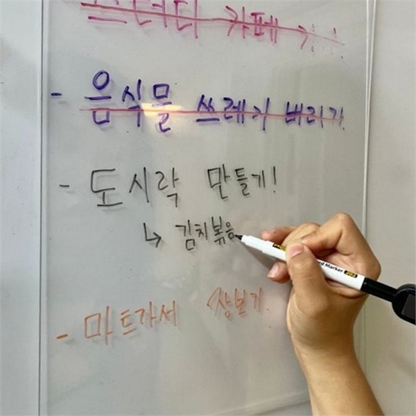 자석 냉장고 메모 보드 투명 아크릴 메모 보드 알림판 - 상품 이미지