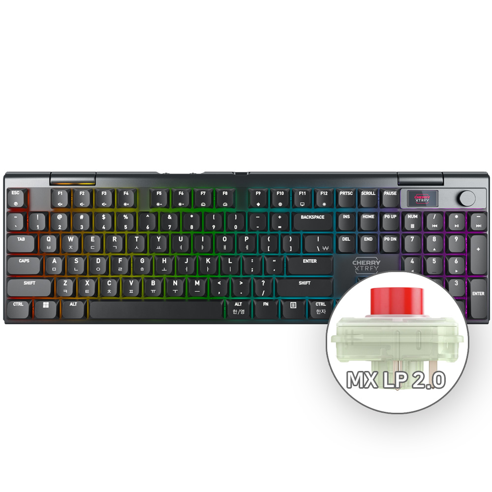 (10% 추가 적립) 체리 엑스트리파이 MX 10.1 LP 8K 무선 게이밍 키보드 MX2A 블랙, LP적축 - 상품 이미지