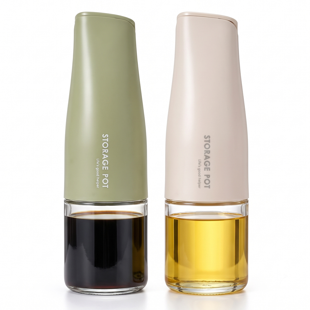 자동개폐 오일병 기름 소스 참기름병 간장병 500ml, 그린, 1개 이미지 6