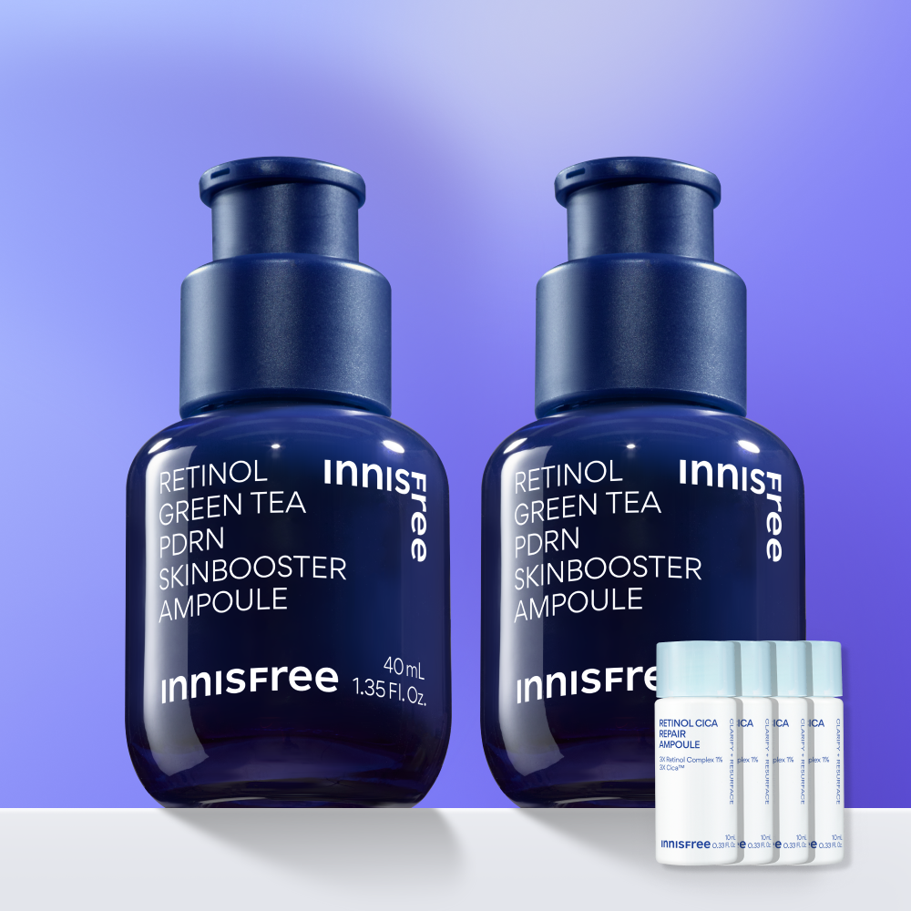 [더블구성] 이니스프리 레티놀 PDRN 피디알엔 모공 탄력 앰플 40ml, 2개