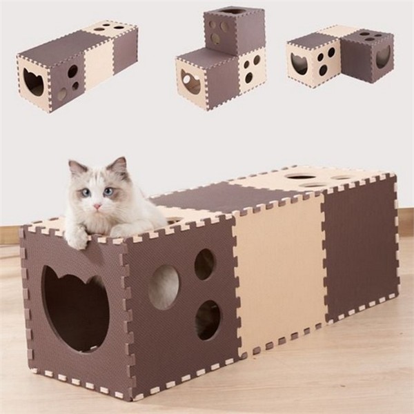 조립식 고양이 터널 14pcs 장난감 반려동물 터널 놀이터 숨숨 - 상세 이미지 2