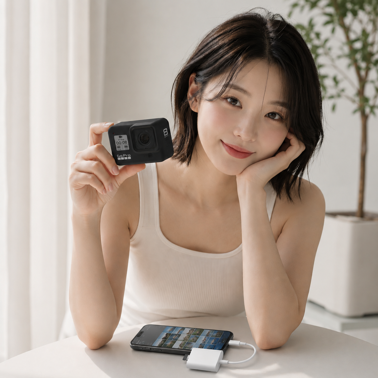 바라보고 USB C타입 2in1 멀티젠더 OTG 변환 어답터 SD TF 카드리더기 - 상세 이미지 2