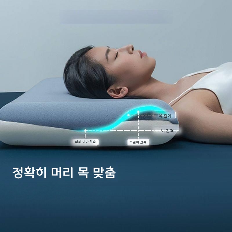 메모리폼 목쿠션 차량용 경추베개 사무실 2세대 깊은수면 PRO 8cm - 상세 이미지 2