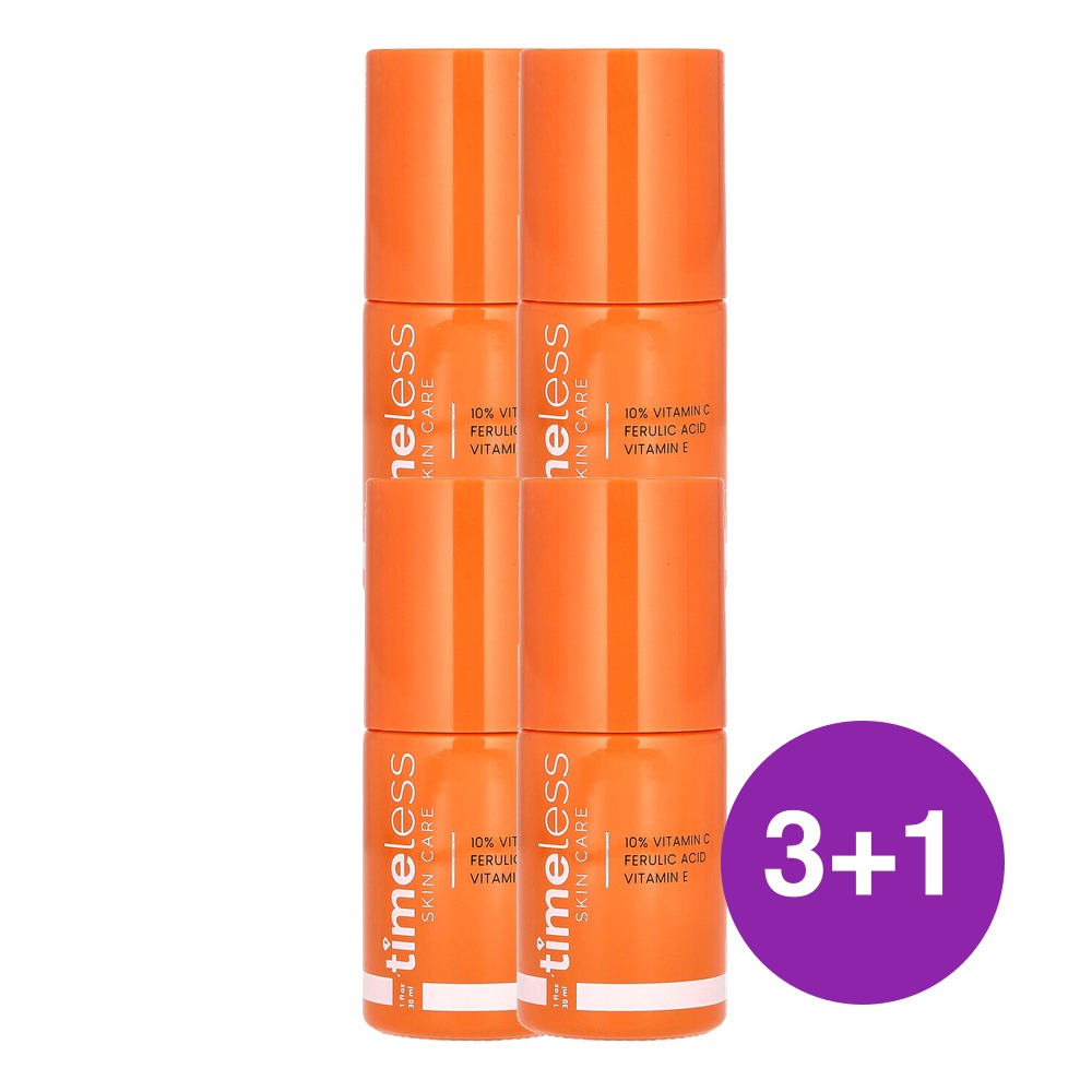 Timeless Skin Care 10% 비타민C 세럼 30ml, 4개 - 상품 이미지