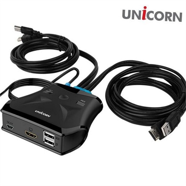 유선 hdmi kvm 스위치 리모트 kvm 스위치 2 포트 - 상품 이미지