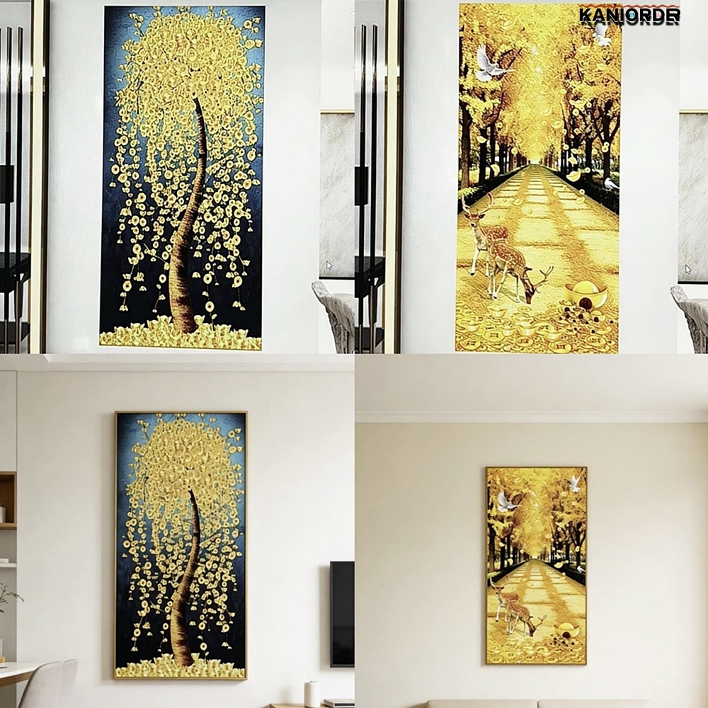 돈그림 포스터 스티커 거실 황금 나무 사무실 풍수지리 인테리어 - 상품 이미지