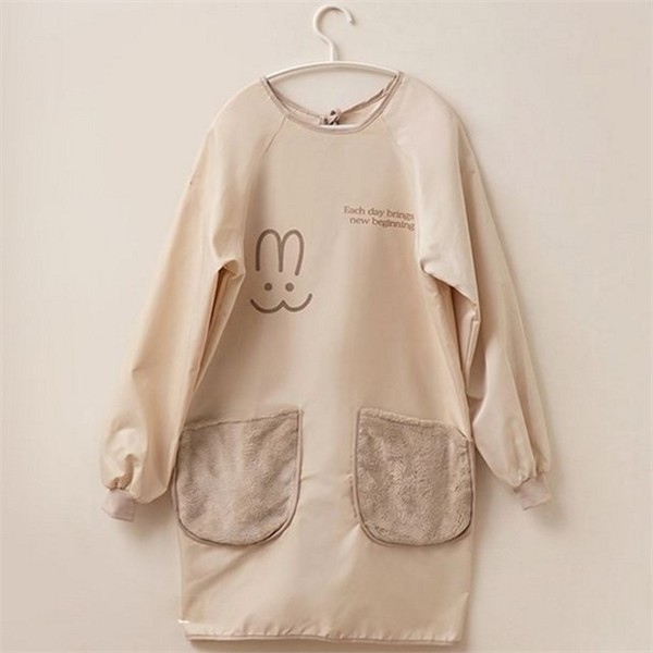 토끼 여성 긴 팔 앞치마 조리용 생활 방수 앞치마 주방용 - 상세 이미지 2