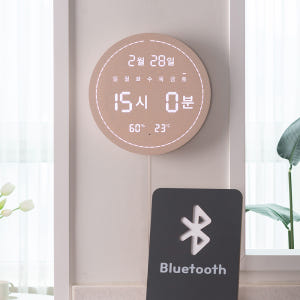 플라이토 4세대 블루투스 스피커 백라이트 LED 벽시계 인테리어 온습도 ... 솔직 후기 | 실제 배치 사진 포함 - 상품 이미지 2