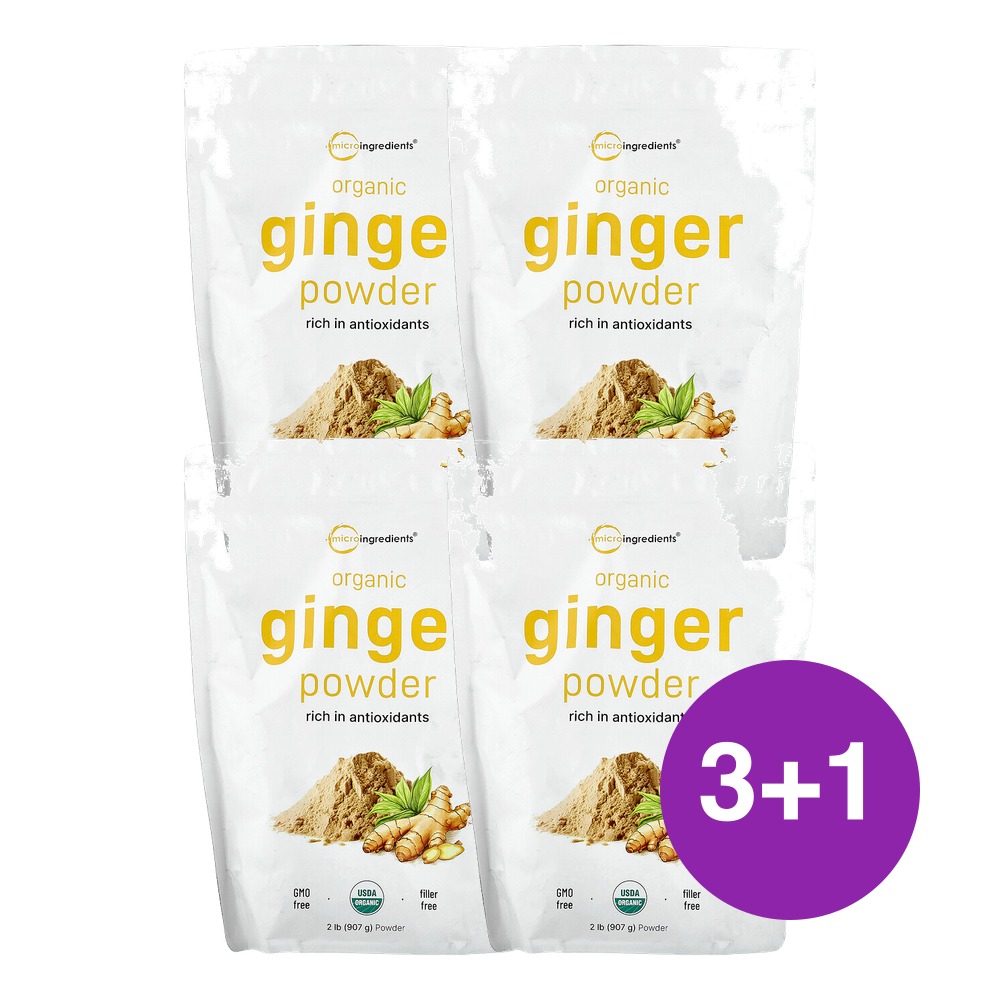 마이크로인그리디언츠 USDA 생강 분말 907g, 4개 - 상품 이미지