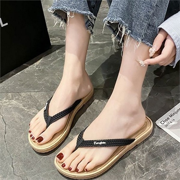 데일리 여성 쪼리 슬리퍼 캐주얼 여성 플립플랍 쪼리 휴양지 논슬립 - 상품 이미지