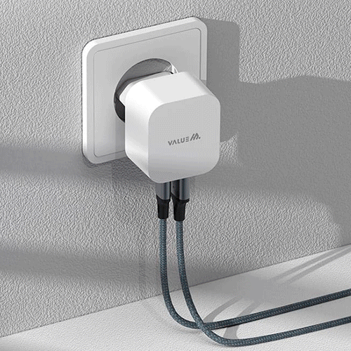 [VALUEM] 벨류엠 25W(PD3.0+QC3.0) 2포트 PSS 초고속 분리형 충전기 - 상품 이미지