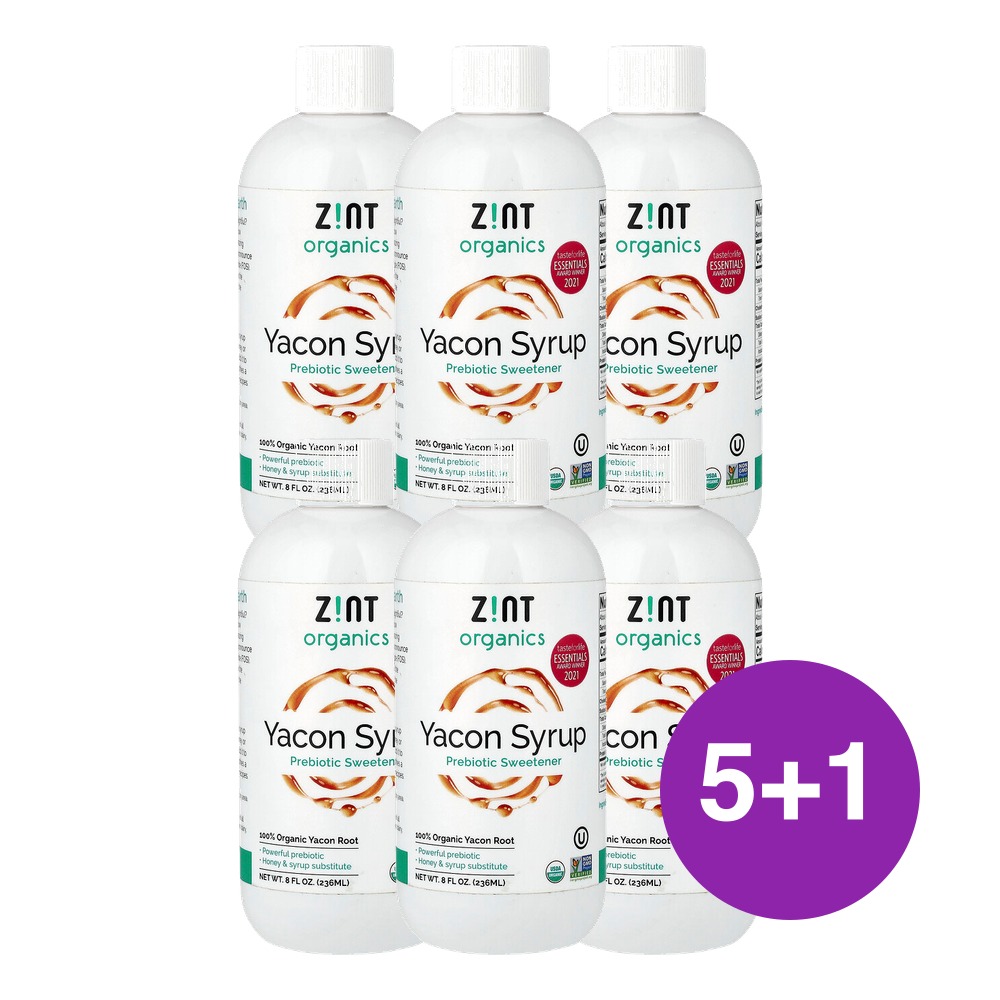 진트 USDA 야콘 시럽 프리바이오틱 감미료 237ml, 6개 - 상품 이미지