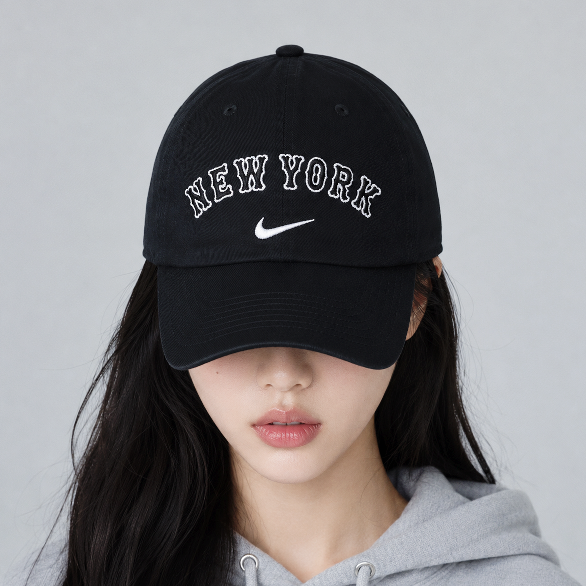 나이키 MLB 모자 언스트럭처드 볼캡 뉴욕 메츠 블랙 M/L - 상품 이미지