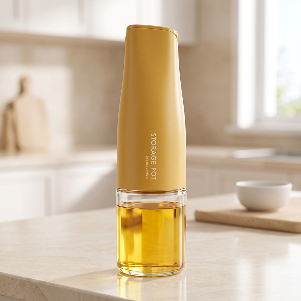 자동개폐 오일병 기름 소스 참기름병 간장병 500ml, 그린, 1개 - 상세 이미지 4