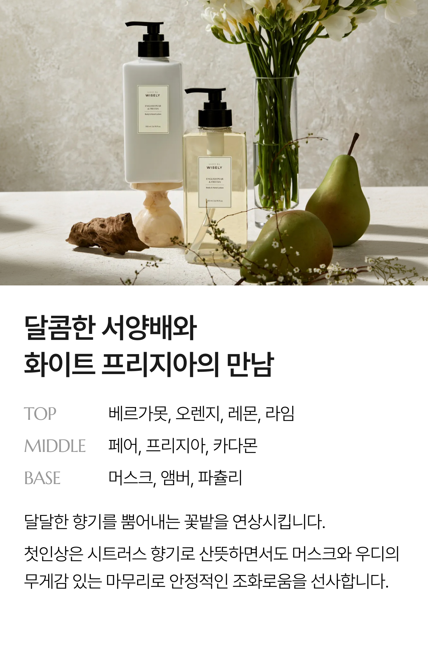 와이즐리 잉글리쉬페어 앤 프리지아 바디로션 500ml, 3개 - 상세 이미지 3