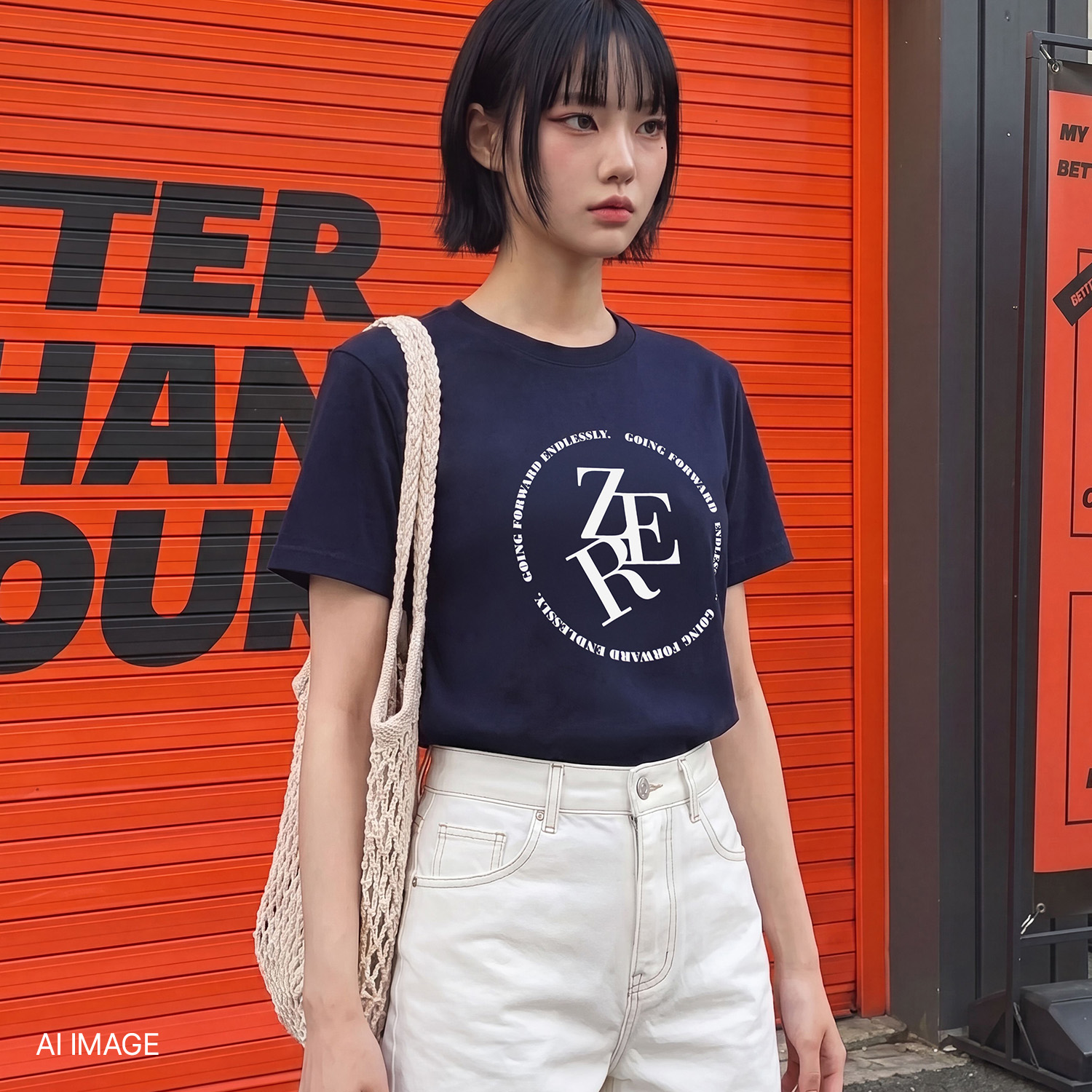 [N배송][제로스트릿][2컬러] 앤드리스 로고 반팔 티셔츠 ENDLESS LOGO T-SHIRT
