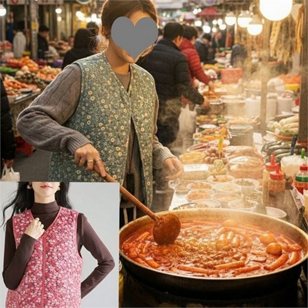 실내용 여성 경량 조끼 퀼팅 여성 패딩 조끼 김장용 보온 - 상품 이미지