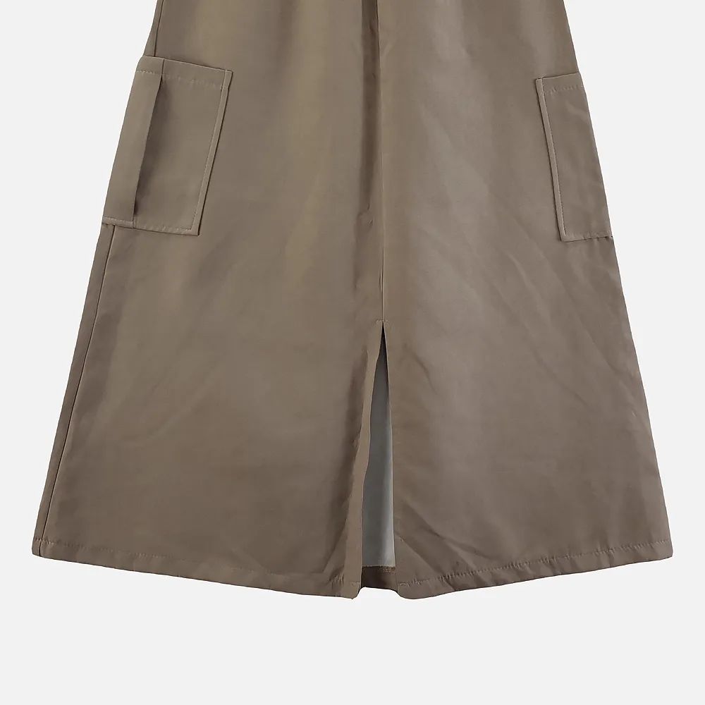 베이지 여자 스커트 27-29인치 O0200 이미지 8