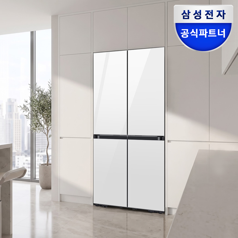 삼성 비스포크 AI 키친핏 냉장고 4도어 RM70F63R2W 클린화이트 제품 이미지